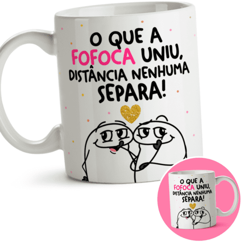 Caneca amizade flork bento o que a fofoca uniu 320ml
