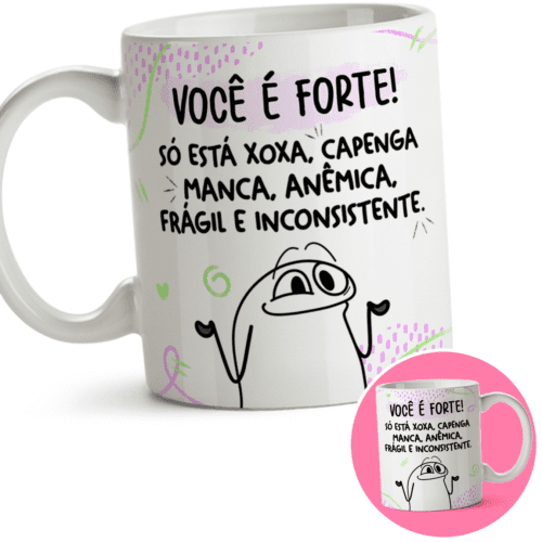 Caneca amizade flork bento amiga você é forte 320ml