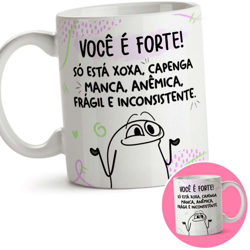 Caneca amizade flork bento amiga você é forte 320ml