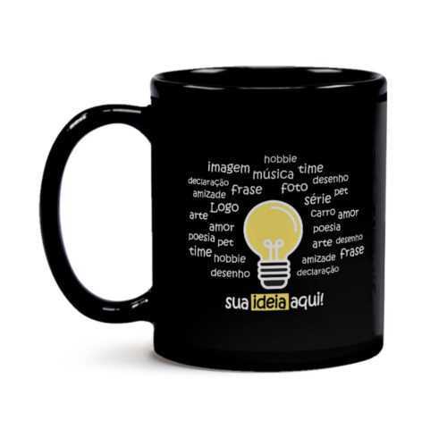 Caneca Personalizada Porcelana Black