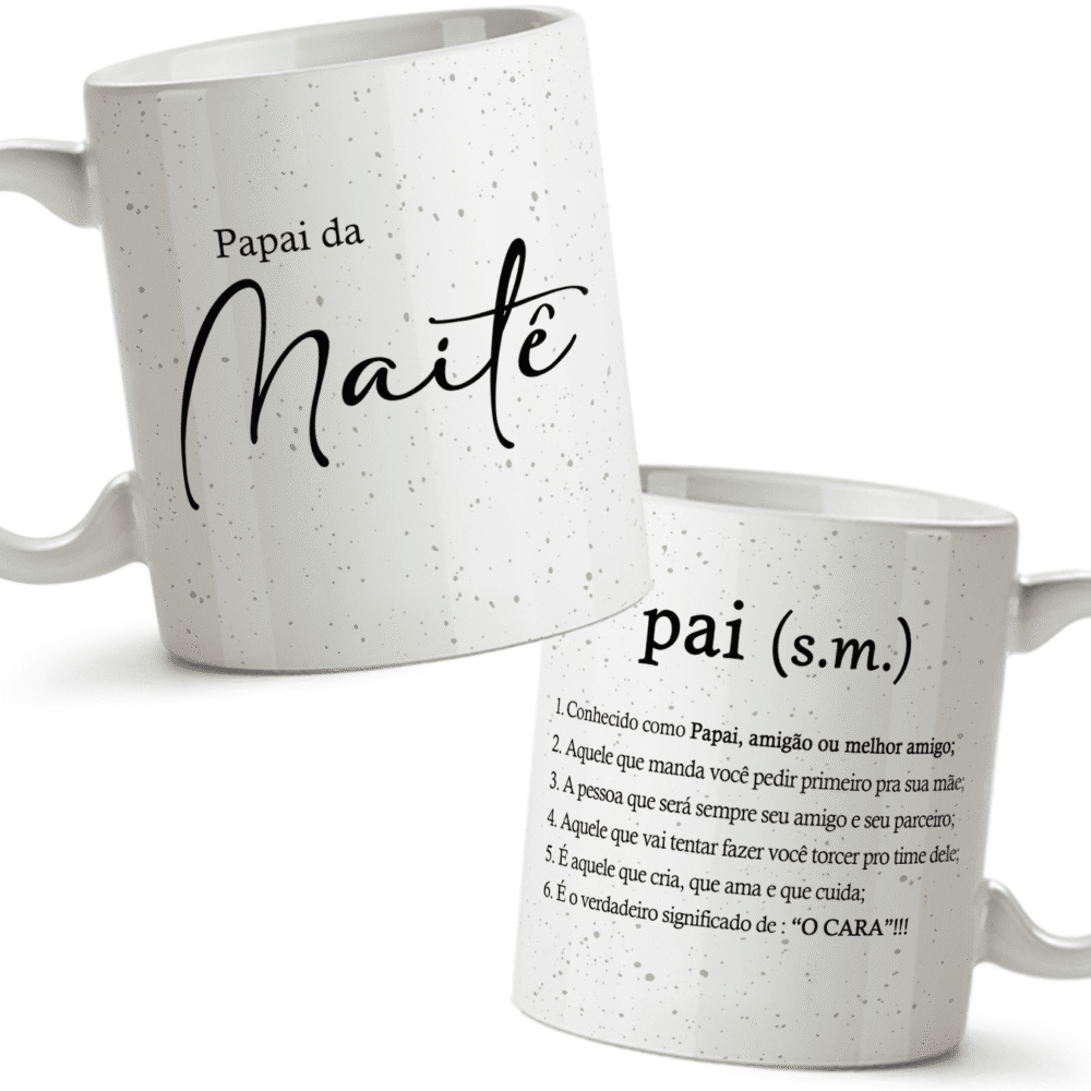 Par de canecas mamãe e papai significado lembrança maternidade