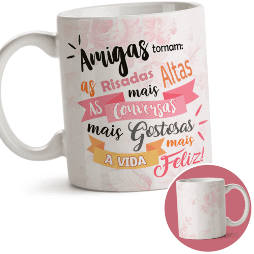 Caneca amizade amigas tornam 320ml