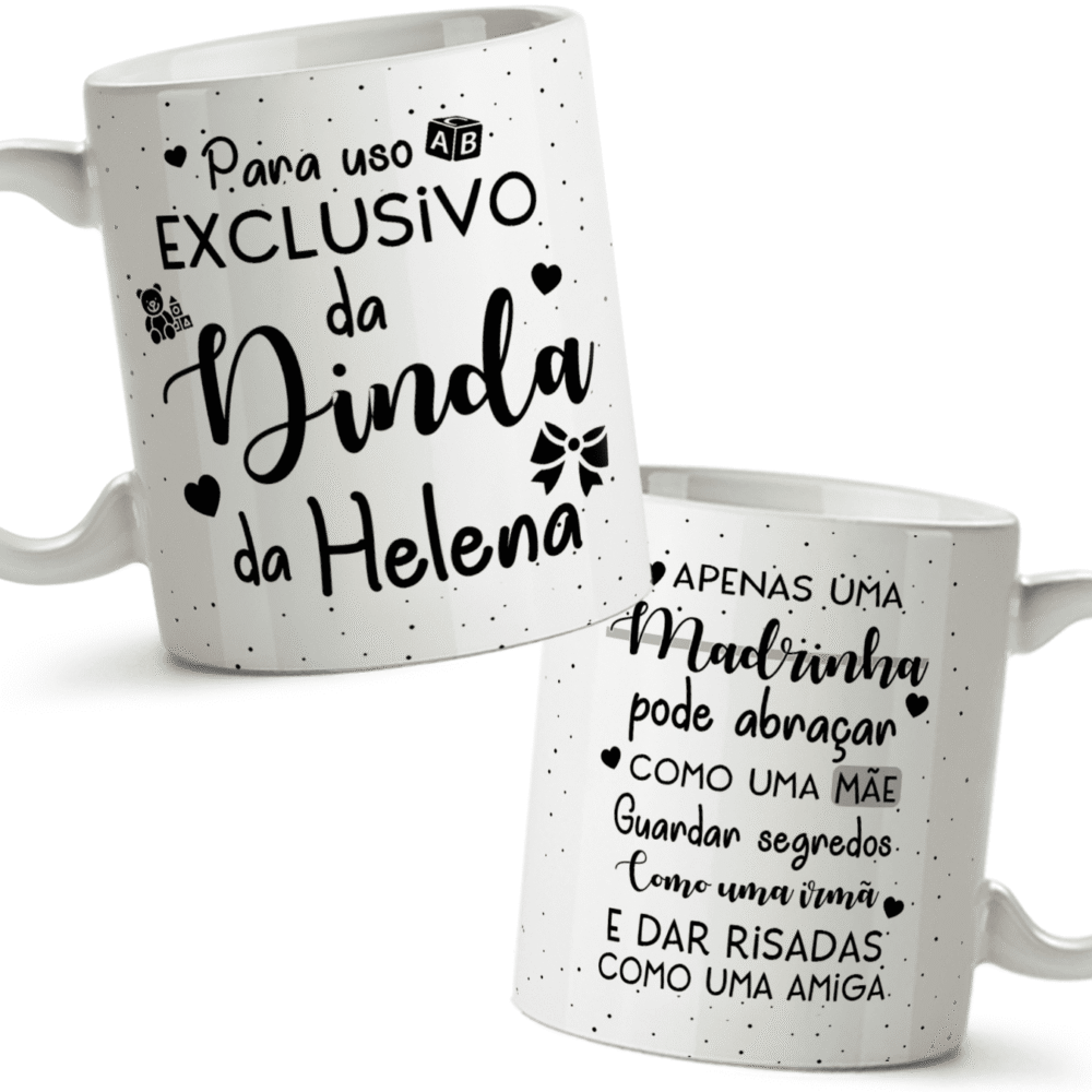 Par de canecas padrinho e madrinha batismo - Imagem 2