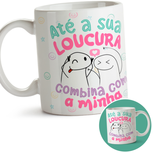 Caneca Amigas Flork Meme Loucura