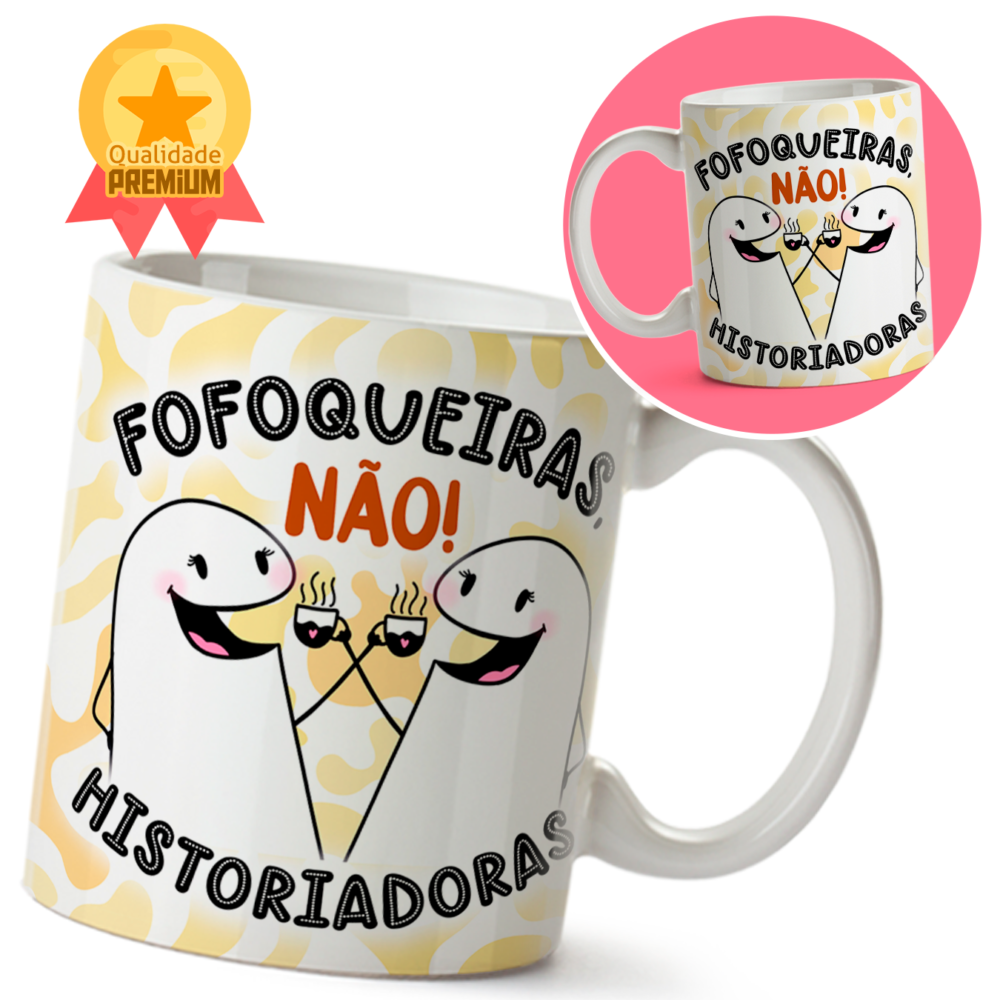 Caneca Amigas Flork Meme Fofoca