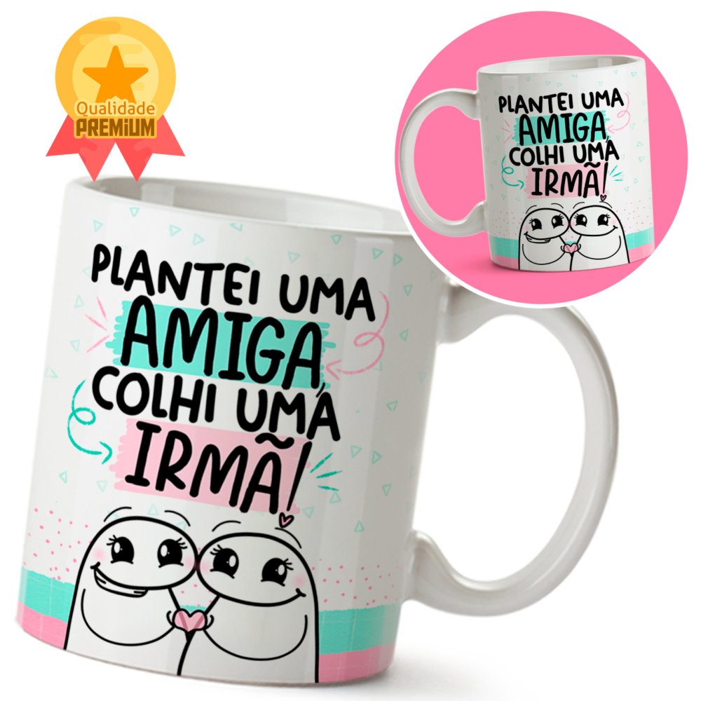 Caneca Amiga Flork Meme Amiga Irmã - Imagem 2