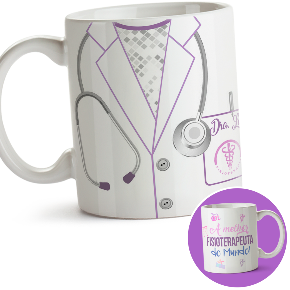 Caneca Personalizada A Melhor Fisioterapeuta Do Mundo
