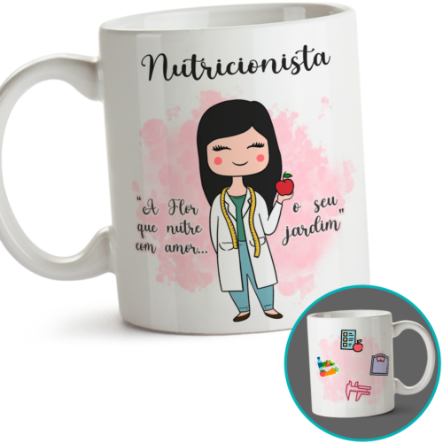 Caneca Profissão Nutricionista Feminina