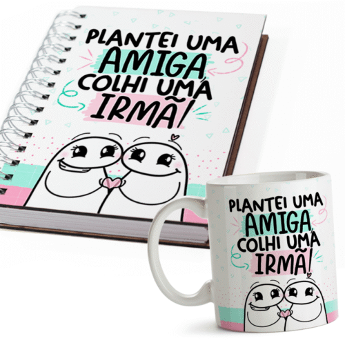 Kit Caneca e Agenda Amiga Irmã