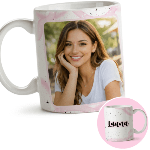 Caneca personalizada com foto em porcelana – presente criativo