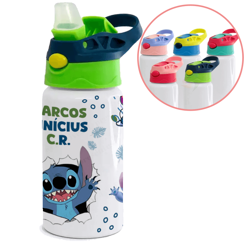 Garrafa Infantil Térmica Volta às Aulas Stitch